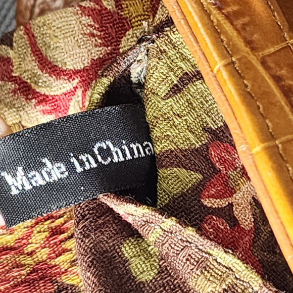 Vintage Brighton Norah Mini Crossbody Brown Leather Crocodile Embossed 2 Straps - Picture 10 of 12